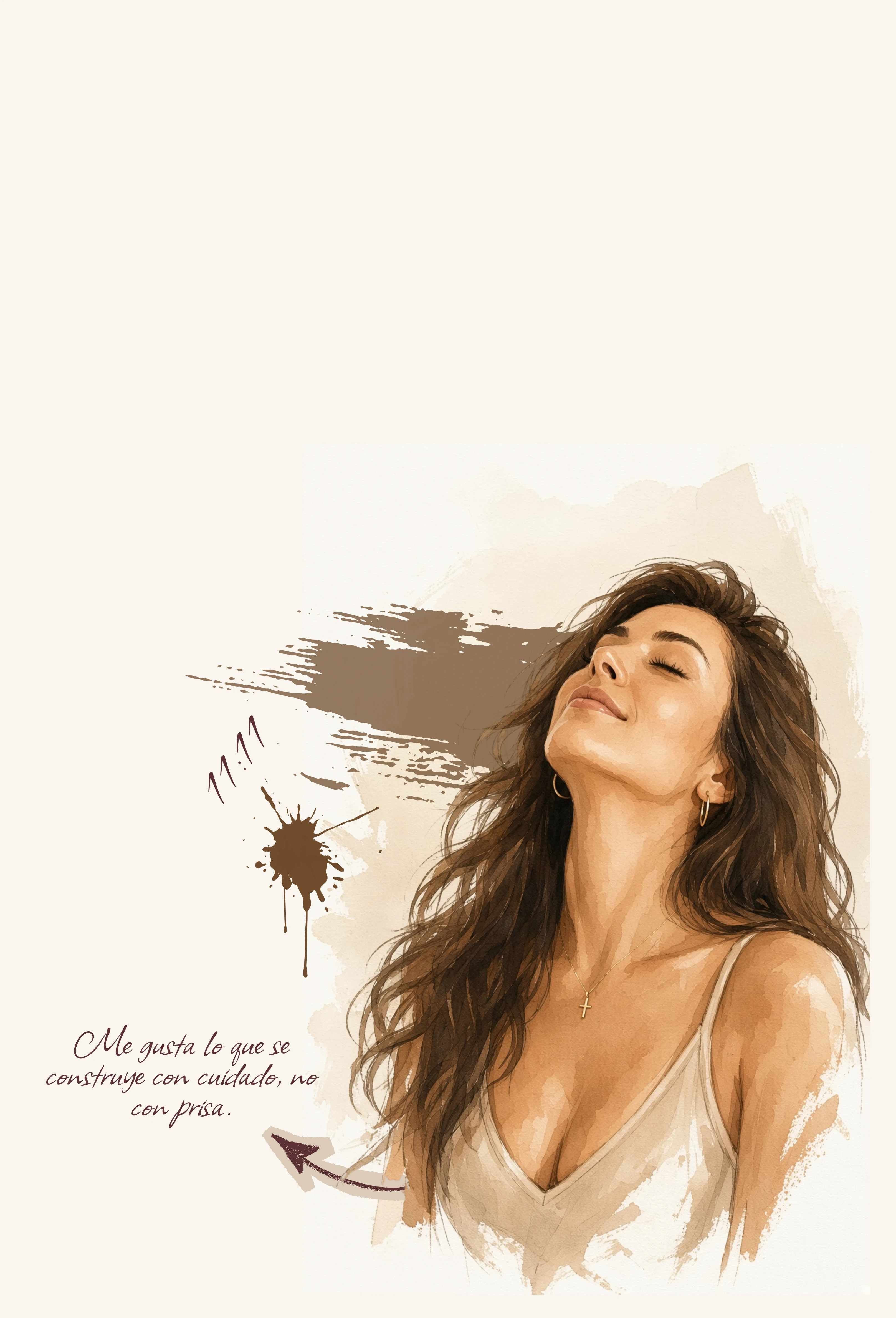 Retrato de Virginia Lima con collar de cruz